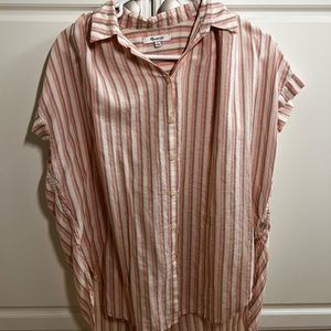 Madewell Pink Button Down short sleeve shirt